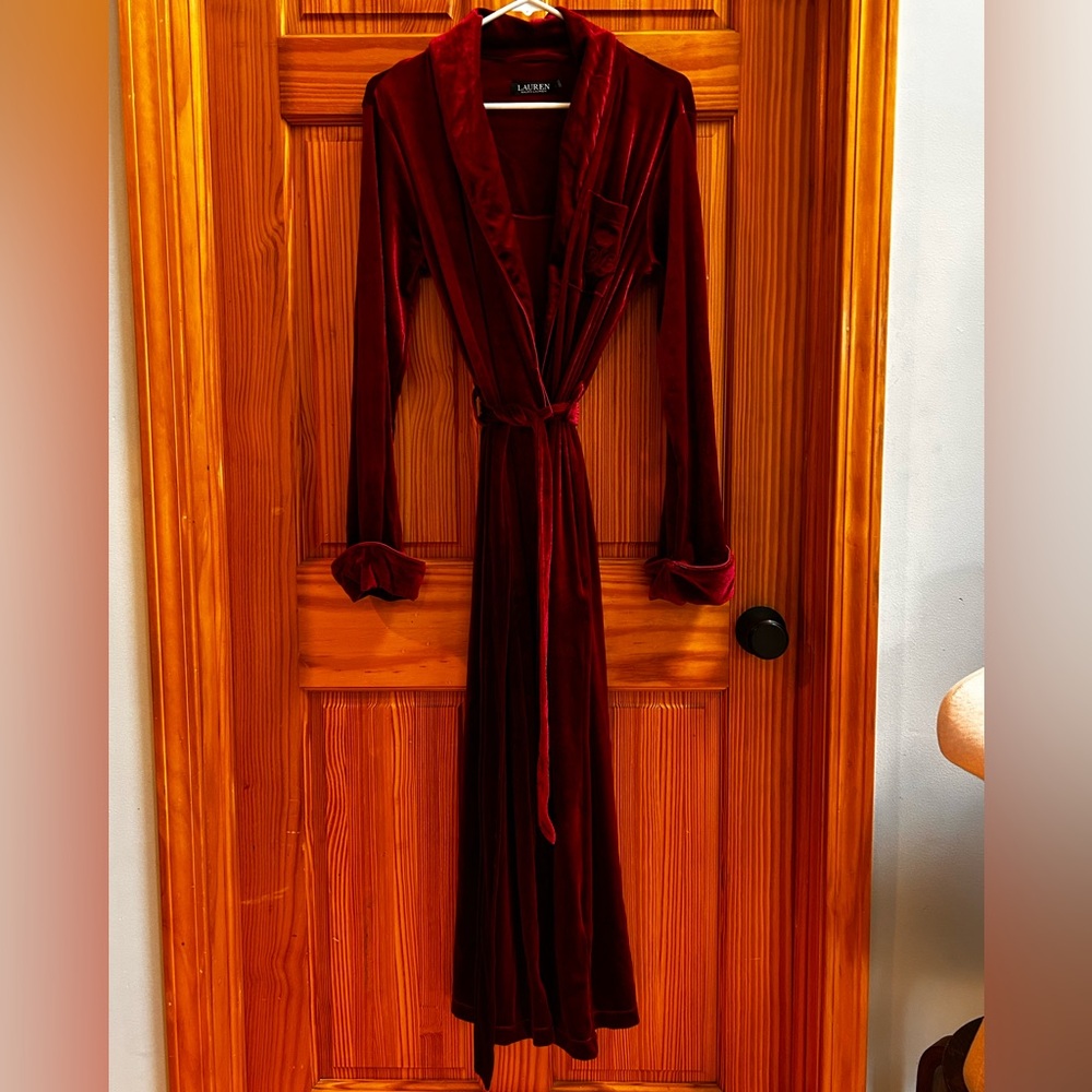 Ralph Lauren Rich Red Velvet “Smoking” Jacket
